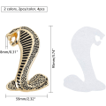Pikkukuva 2 / 5: 4 kpl 95x59mm 3D Cobra Snake -tarratarrat 3D-embleemitarrapaketti Auto
