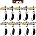 Miniatyrbilde 7 av 7: Fluefiske Fluer Fluefiske Fluer Våt Fiske Fluer Fiske Lokker med Fiske Spinner for Bass Sunfish, Gjedde