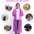 Miniatyrbilde 5 av 5: Regnponcho, 2 stk Vanntette Ponchoer, Gjenbrukbar Poncho EVA Materiale