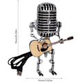 Miniatyrbild 2 av 5: Vintage Mikrofon Gitarr Robotlampa med Dimmer, Cool Söt Retro
