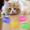 Miniatyrbild 4 av 5: 4-pack Kattfjäderleksak, Färgglada Fjäderleksaker för Katter, Interaktiv Katt-leksak, C