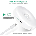 Miniatyrbilde 4 av 5: Automatisk LED-nattlys, bevegelsessensorlampe innendørs, trådløse LED-lamper, 3 moduser (auto/på/av), LED-skaplampe, oppladbar USB-lampe