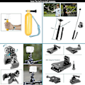 Miniatyrbilde 5 av 5: 58-i-1 actionkamera tilbehørssett kompatibelt med Gopro Hero 9 8 Max 7 6 5 4 Black Gopro 2018 Session F