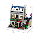 Miniatyrbilde 2 av 4: På lager 2418stk City Street View Model Set Creator Parisian Rest