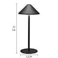 Miniatyrbillede 3 af 4: Trådløs bordlampe, berøringsstyret lysstyrkejustering, 4000mAh