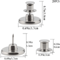 Miniatyrbilde 2 av 5: (1)20 Sett 17mm Erstatningsknapper for Jeans, Sømløse og Avtakbare