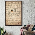 Pikkukuva 4 / 4: 1 kpl 40X50cm joogan asana -juliste, kuvitettu, joogastudio