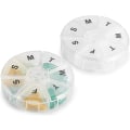 Pikkukuva 4 / 4: Viikoittainen Pill Organizer - Pakkaus 2 - Suuri Pyöreä Matkustus