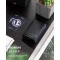 Miniatyrbillede 5 af 5: Sort Anti-Hacking Kort Holder RFID Bifold Læder Tegnebog med
