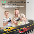 Miniatyrbillede 3 af 5: Fjernstyret Legetøjsbil, 2.4Ghz Transform Robot RC Biler med Blinkende Lys, 1:18 Skala En-Knap Deformation Legetøj G