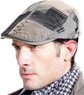 Retro PU-läder Flat Cap för Män Justerbar Höst Vinter