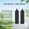 Miniatyrbild 5 av 5: 2-9BB Vattenfilter, Svart 4-pack