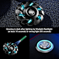 Miniatyrbild 3 av 5: Svart kugghjul Fidget Spinner, färgglad glöd i mörkret, hög hastighet
