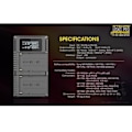 Miniatyrbillede 3 af 4: Dobbelt oplader Nitecore USN3 PRO - Sony NP-F - Hurtigopladning - LCD-skærm - Intelligent system Svart