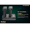Miniatyrbillede 2 af 4: USB-oplader - Nitecore - UCN4 PRO - Kompatibel med Canon LP-E4 & LP-E4N - 1000 MA - LCD-skærm