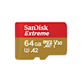 Pikkukuva 1 / 3: SanDisk Extreme microSDXC-muistikortti 64 Gt Class 10 iskunkestävyys, vedenpitävä