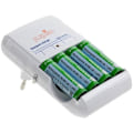 Miniatyrbillede 2 af 2: Jupio kompaktlader inkl. 4 x AA-batterier Direkte effekt