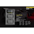 Miniatyrbillede 4 af 4: USB-oplader - Nitecore - USN1 - Dobbelt rum - Kompatibel med NP-FW50 - Intelligent styring