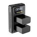 Miniatyrbillede 3 af 4: USB-oplader - Nitecore - USN1 - Dobbelt rum - Kompatibel med NP-FW50 - Intelligent styring