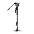Miniatyrbillede 1 af 4: Monopod Video MANFROTTO MVMXPRO500 med videohoved MVH500AH - Sort