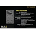 Miniatyrbillede 4 af 4: USB-oplader - Nitecore - UCN4 PRO - Kompatibel med Canon LP-E4 & LP-E4N - 1000 MA - LCD-skærm