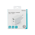 Miniatyrbild 3 av 3: Kraftfull USB-laddare, 2 portar, PD, 1x USB-A, 1x USB-C, Deltaco