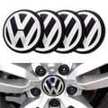4-pack - Volkswagen VW Navkapslar - Bil Silver 65 mm - Självhäftande