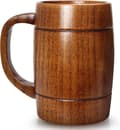 14 oz Stor Träölmugg Bästa Trä Dricksmugg Trästop Tankard Ölglas Sten Te Mugg Tunna Mugg för Män Kvinnor Kaffe Mugg Present Viking Mugg