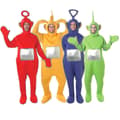 4 Färger Teletubbies Roll Vuxen Rolig Kostym W-Perfekt yellow yellow m