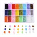 DIY - Perleboks - Seed beads - 2mm -19000stk - Smykkefremstilling Multicolor multifärg