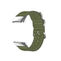 Nylon Armband Rem Svettsäker Bälte Andningsbar Justerbart Band Green Silver connector