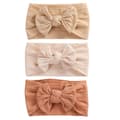 3-pakning Søte Babyhårbånd: Myke, Elastiske & Fargerike Beige Beige