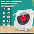 Miniatyrbild 5 av 5: Bärbar CD-spelare Bluetooth-högtalare Stereo CD-spelare LED-skärm Väggmonterbar CD-musikspelare med IR-fjärrkontroll FM-radio