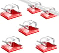 Självhäftande kabelhållare 50-pack Transparent Gennemsigtig