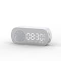 Monitoiminen Älykäs FM-radio Bluetooth-kaiutin Herätyskello Peilikello (valkoinen)