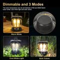 Miniatyrbilde 2 av 5: Svart LED USB Oppladbart Campinglys Vintage Dimbar Varmt Hvit