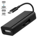 Usb-c Magsafe Adapter 3 i 1 Typ-c til Magsafe 1/2 Konverter Adapter for Bærbare datamaskiner Smartphones Black