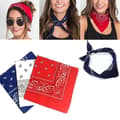 Miniatyrbild 1 av 3: 3-pack Bandana Paisley Mörkblå, Röd, Vit - 55x55 cm Multicolor multifärg