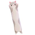 Lang kattekrammekudde Tegneserie katte plysjlegetøj soveværelse dekoration til børn Grå 50cm Grå Gray 70cm