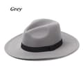Filthatter for menn og kvinner, cowboyhatter, sceneopptredener, dansefester, jazz, Panama, vinter og høst grey grey No,