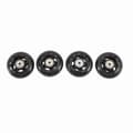 4 kpl Inline-luistimen pyörät Sisä-/ulkokäyttöön, vaihtopyörät kuulalaakereilla 70mm, musta