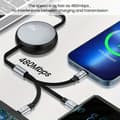 Miniatyrbillede 2 af 4: USB C Hurtigoplader 6A 100W Sammenfoldelig 3 i 1 til Iphone 13 14 12 11 Pro X Max Type C/ Micro Hurtigoplader til Huawei Samsung