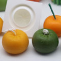 Miniatyrbillede 5 af 6: lysforme lys stearinlys gør-det-selv-forme i silikoneform orange