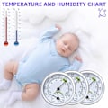 Miniatyrbillede 9 af 10: 2-i-1 termometer hygrometer temperatur- og fugtighedsmåler indeni slivergrøn 1 stk
