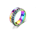 Miniatyrbillede 1 af 6: anti-angst spinner fidget roterende ring ringe Koko 8 / 18,2 mm