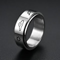 Miniatyrbillede 1 af 6: antistress spinner roterende fidget ring ringe størrelse 7/17 mm
