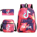 Pikkukuva 2 / 2: TikTok Backpack Kids Penaali olkahihnalaukkupakkaus (3 kpl) musta