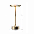 Miniatyrbillede 3 af 6: Genopladelig ledningsfri skrivebordslampe Dæmpbar metal USB bordlampe sort