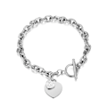 Miniatyrbild 2 av 6: Peach Heart Mud Diamond Fashion Armband - Bedårande Love Charm H roséguld armband