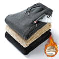 Pikkukuva 3 / 10: Lämpimät housut fleece housut talvihousut cargo housut casual thermo sw musta 1 4xl